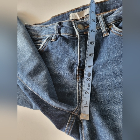 Zara Basic Z1975 Fringe Blue Jeans Size 4 - Picture 5 of 8